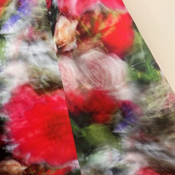 Adam Lippes Duchess Satin Fluted Dress Floral Print Structured Size 12 $2190 - Picture 4 of 16